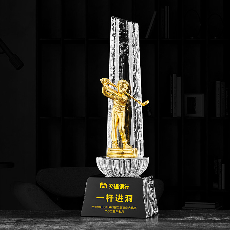 Trofeos de cristal creativos de alto nivel maratón de fútbol y baloncesto medallas de competición trofeos de metal al por mayor