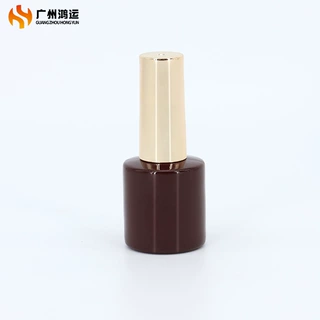 定制甲油胶空瓶带毛刷指甲油玻璃分装瓶电镀瓶盖喷涂指甲油包材