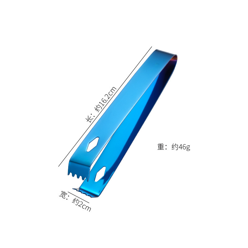Suministro directo de fábrica clip de hielo 304 Acero inoxidable Cubo de azúcar clip antideslizante barra dentada clip de hielo pinza de hielo clip de alimentos