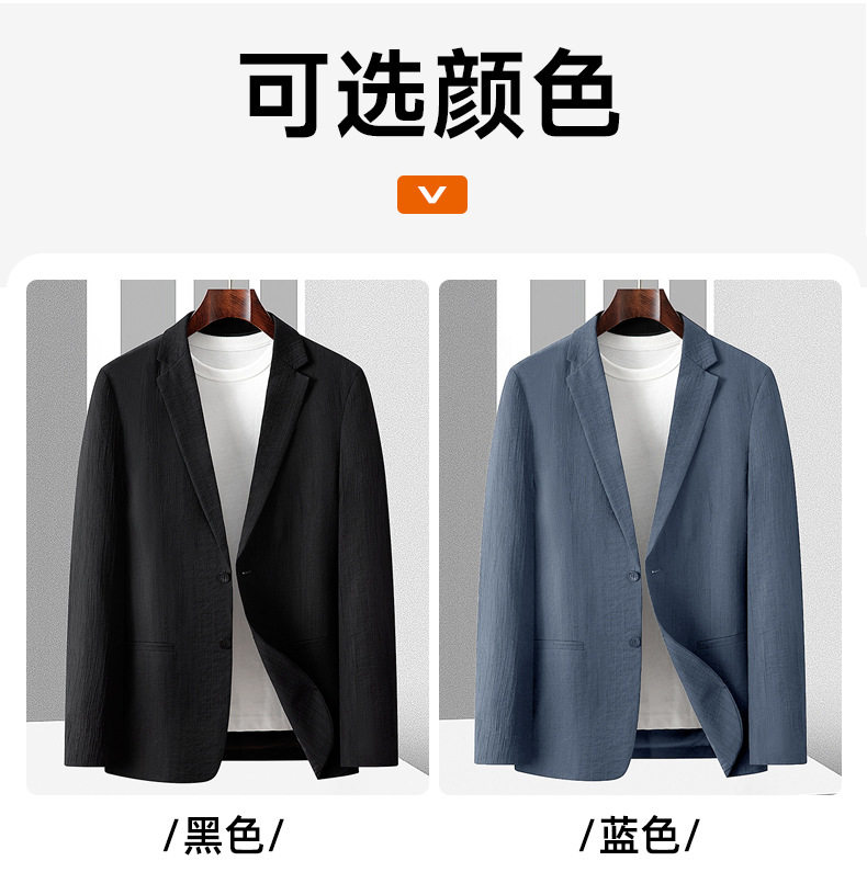 Áo vest nam Tencel Lyocell co giãn chống nhăn thoáng khí phong cách casual — Màu xanh dương, màu đen chi tiết 11