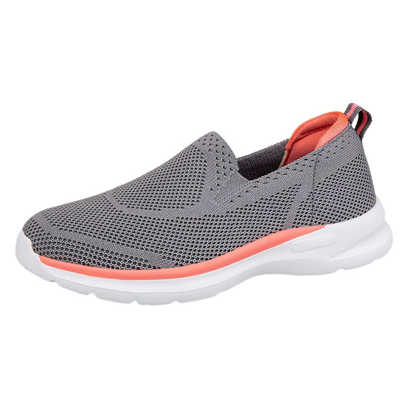 Прогулочная обувь для мам без шнуровки, кроссовки с широкой сеткой для родителей, удобная обувь больших размеров для пар, обувь для пожилых людей