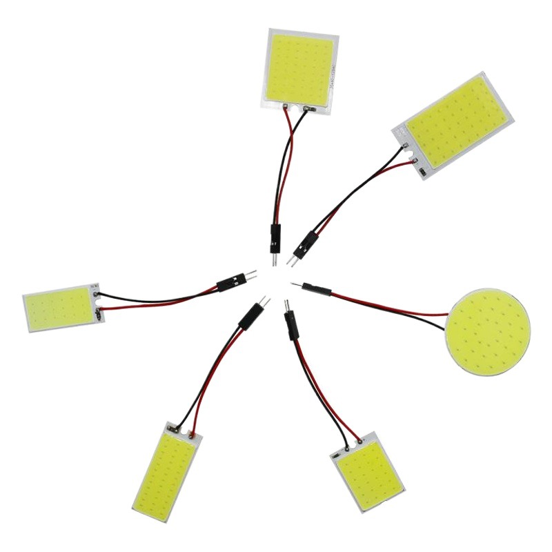 Car Reading Light Led Roof Light Room Light Cob 18 Lights 24 36 48Smd Double-Ended Universal Flat Panel Light