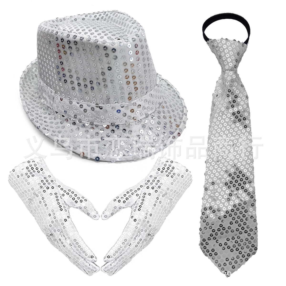 70s DISCO espectáculo accesorios esquinilla sombrero corbata guantes cinturón hombre conjunto Xiaoyin TEMU en stock