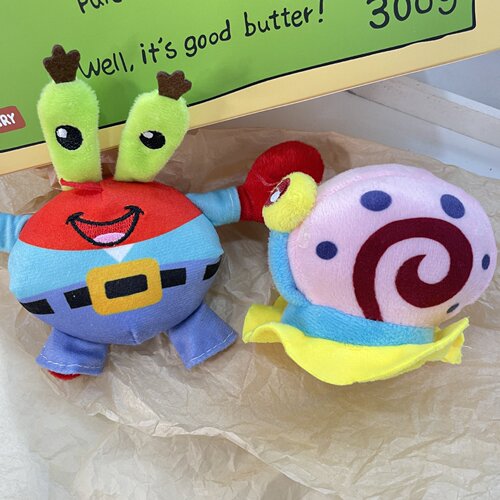 Cute cartoon Mr. Crab plush pendant red crab snail pendant keychain bag pendant GJ171
