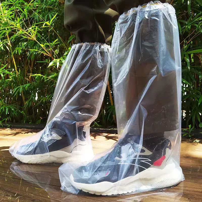 雨鞋套加厚款一次性高筒加长脚套养殖场靴套户外漂流骑行耐磨防雨