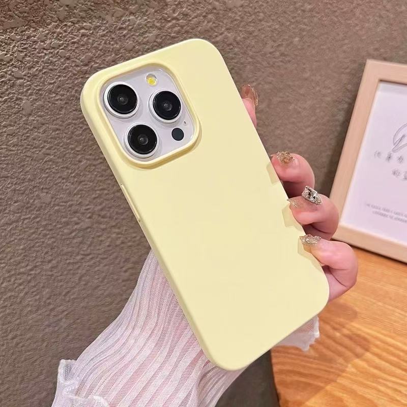 Botón integrado de color sólido simple para piel esmerilada iPhone16ProMax Estuche para teléfono Apple 16Pro/16