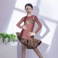 GTYDANCE2024 новый осенний и зимний латинский танцевальный костюм костюм для девочек большая юбка длинная латинская танцевальная тренировка костюм