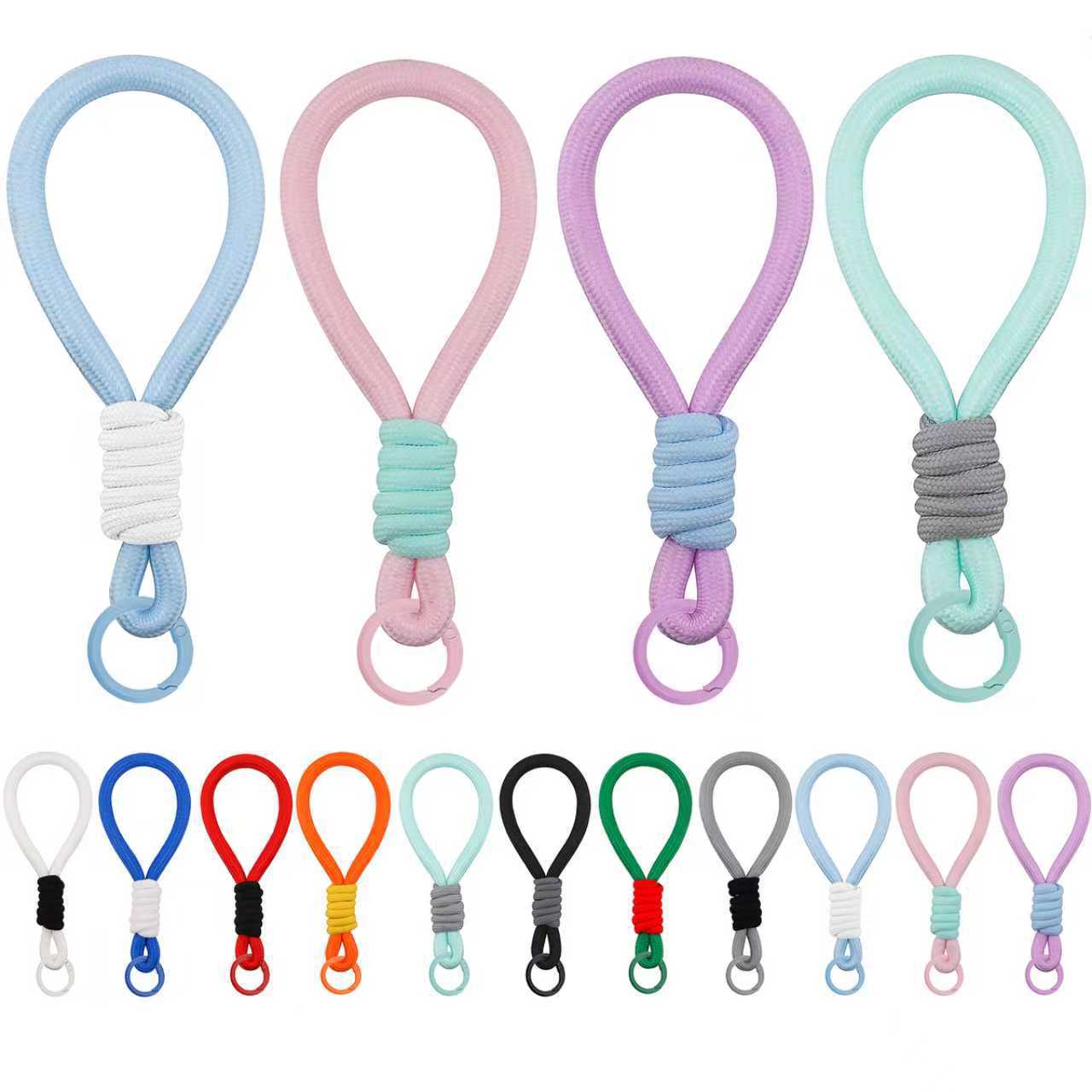 Ins Trendy Brand Mobile Phone Colorful Nylon Braided Lanyard Mobile Phone Hanging Chain Korean Style Pendant Bag Pendant Mobile Phone Lanyard