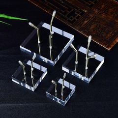 三爪アクリル鉱標原石標本展示棚ホームオフィス装飾置物スタンド特大ベースボールホルダー