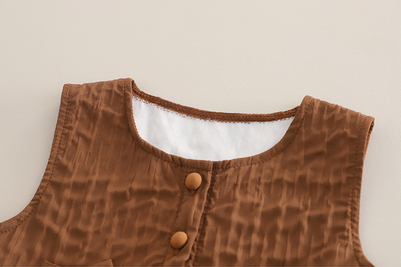 Vestiti per bambine primavera 2025 e nuovi, elegante completo autunnale per neonati, set di tre pezzi con gilet a forma di fungo_voghion.com