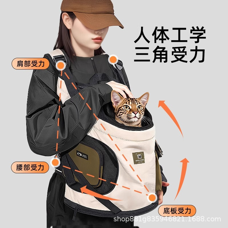 猫用キャリーバッグ、外出用ポータブルペットキャットバックパック、宇宙カプセル型大容量犬用バックパック、軽量で通気性のある犬用バッグ|undefined
