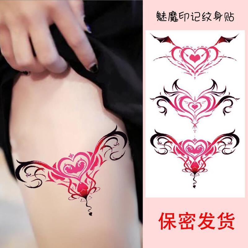 Succubus Tattoo Sticker Painted Color Sexy Advanced Feeling Mark Ankle Chest Belly Sexy Cute Thigh Luminous