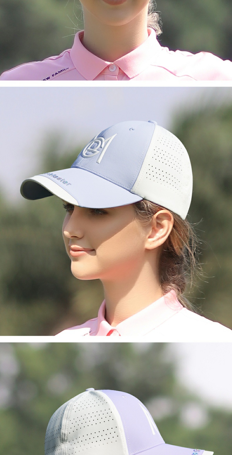 Mũ lưỡi trai golf nữ PGM chống nắng thoáng khí — MZ053-màu xanh nhạt, MZ053-màu tím nhạt, MZ053-màu xám nhạt chi tiết 7