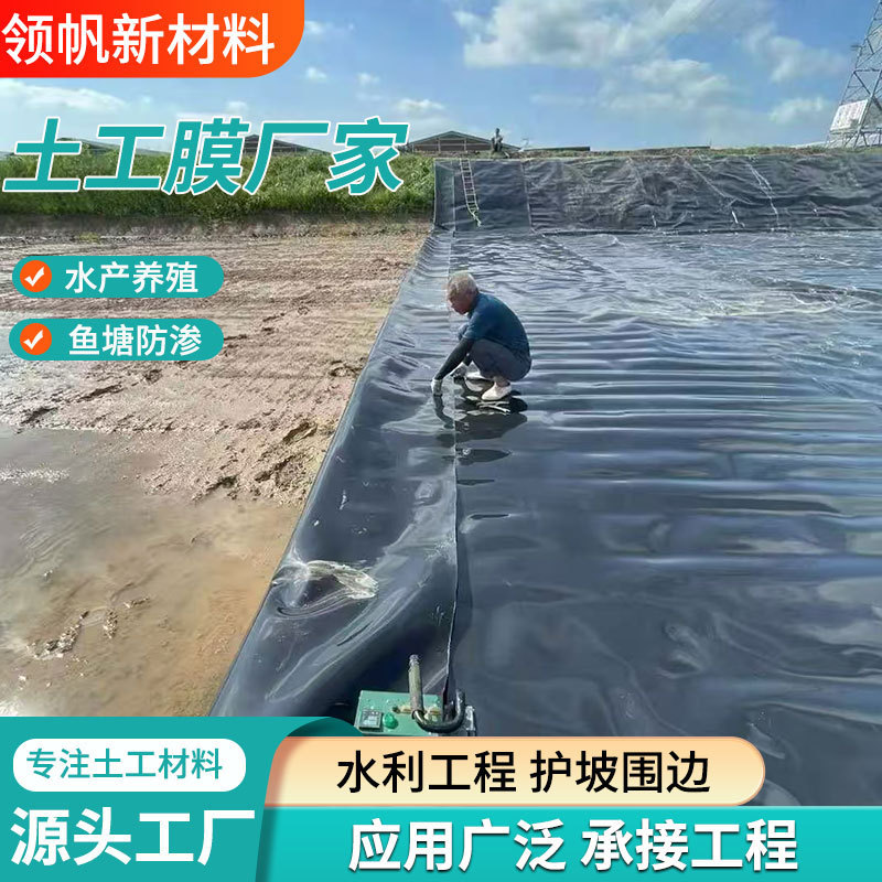 全新料防渗土工膜鱼塘藕池养殖河道护坡用加厚hdpe全新料土工膜|undefined