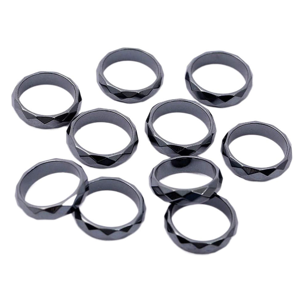 Plane ring ring flat arc simple hand ornaments fashion popular stall jewelry wholesale hematite magnet ring