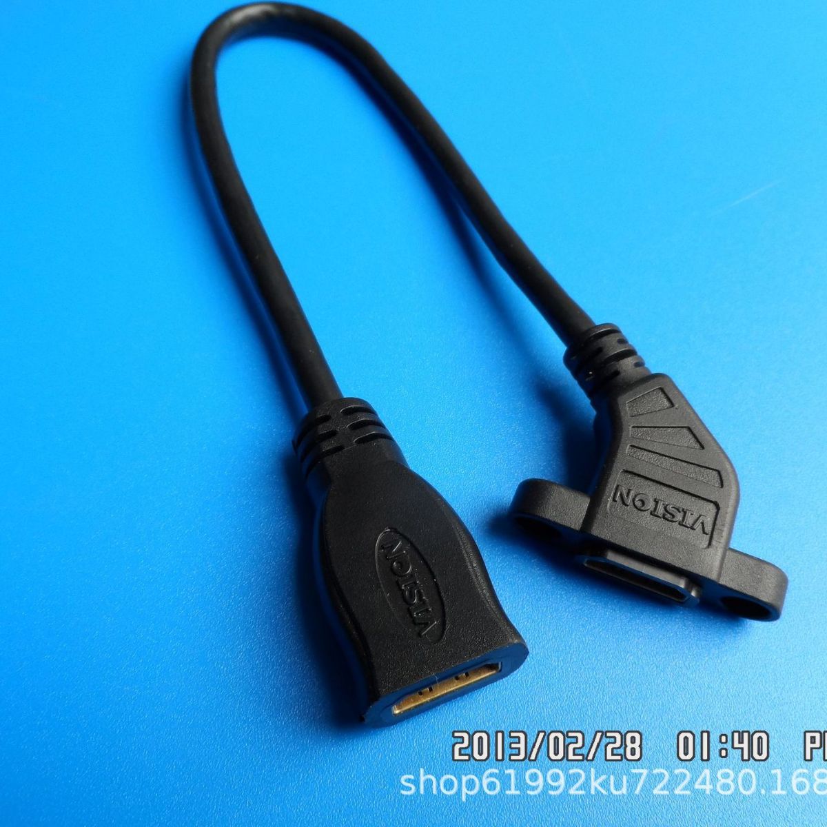 HDMI公对母延长线HDMI延长线75°弯HDMI斜弯0.2米OD5.5高清hdmi线