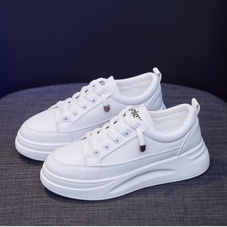 Witte platform sneakers voor dames casual skateschoenen_voghion.com