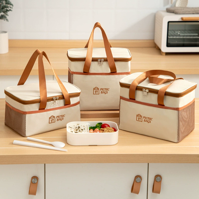 Термосумка для обедов на природе, сумка-холодильник, утолщенная сумка для пикника из алюминиевой фольги, водонепроницаемая и маслостойкая сумка для льда, водонепроницаемая сумка для еды на вынос