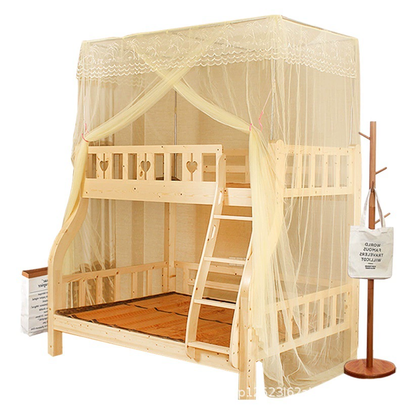 Верхняя и нижняя кровать противомоскитная сетка двухъярусная кровать верхняя и нижняя кровать 1,5 м интегрирована детская кровать из цельного дерева 1,2 м двухъярусная кровать высокая и низкая противомоскитная сетка