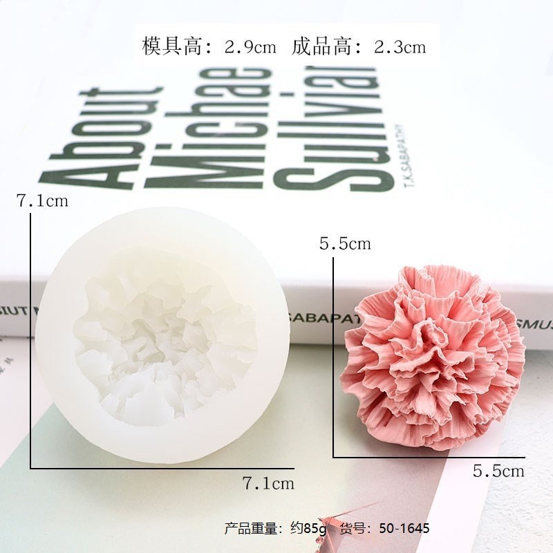 Molde de silicona para velas perfumadas con forma de rosa tridimensional, helado, mousse, pastel, tulipán, girasol y peonía.