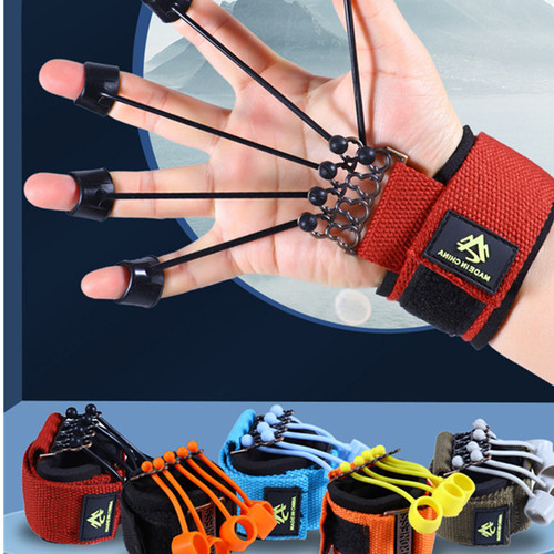 Finger flexion and extension trainer silicone finger stretcher exercise puller gripper grip ball training equipment
