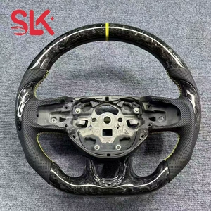 Suitable for Lynk & Co 01020303+ Carbon Fiber Steering Wheel Modification, Forged Carbon Fiber Flat-Bottomed Sports Style