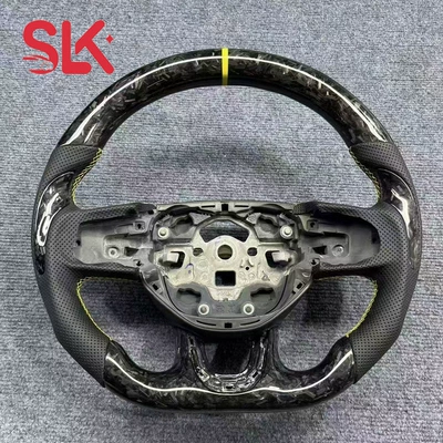 Suitable for Lynk & Co 01020303+ Carbon Fiber Steering Wheel Modification, Forged Carbon Fiber Flat-Bottomed Sports Style