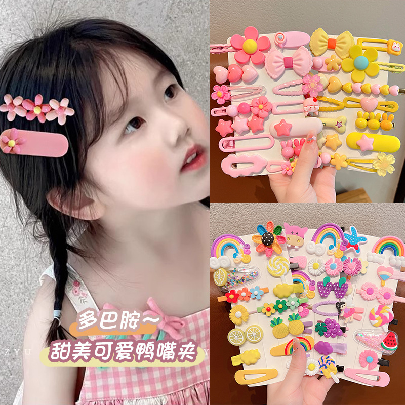 多巴胺甜美bb夹韩系花朵爱心发夹女童星星鸭嘴夹儿童宝宝发卡批货|undefined