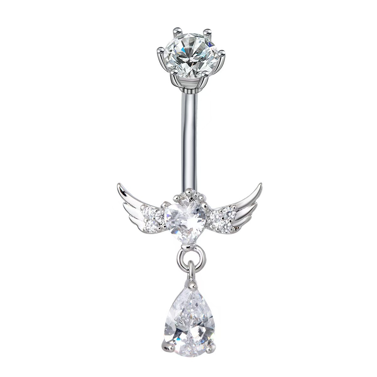 Silver pointed spike labret stud material detail