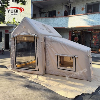 One-Bedroom, One-Living Room Inflatable Avtomobil dam çadırları - 230190110165cm280175240cm-sand-color-5-8-people
