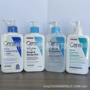 Cerave, очищающее молочко с салициловой кислотой, увлажняющий крем для тела, 237 мл