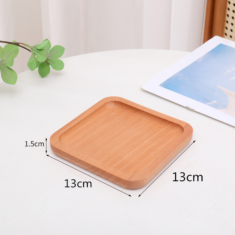 Bandeja de madera maciza estilo japonés, plato rectangular de almacenamiento, plato creativo para frutas, plato de madera de haya para desayuno, bandeja de madera para aperitivos.