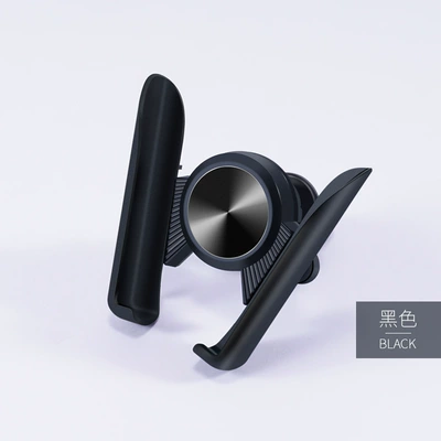 Car Mobile Phone Bracket Air Outlet Special Supplies Gravity Telescopic Suction Type Car Instrument Panel Navigation Mobile Phone Bracket (Car phone holder) - black