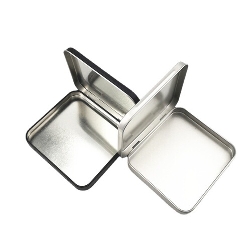 Metal tinplate box, flip-top cigarette box to carry around, tea box, card box, logo pattern can be printed