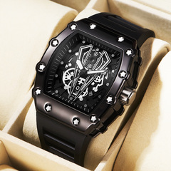 Foreign trade watches large dial men's quartz watch waterproof sports watch square men's watch luminous watch men's wholesale