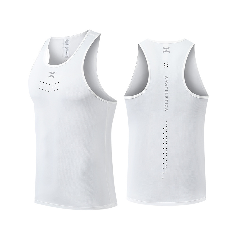Verano ligero transpirable deportes de secado rápido chaleco running fitness Top sin mangas de seda de hielo estiramiento más tamaño Chaleco de hombres y mujeres