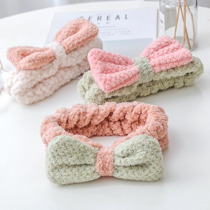 [Entrega de una pieza] nueva moda retro coreano dulce Plaid felpa piña Plaid arco diadema