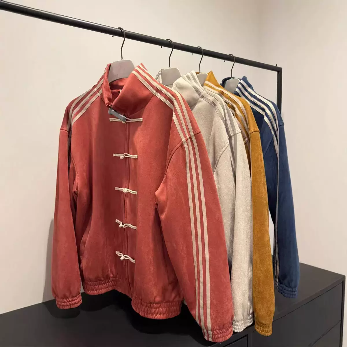 25新品春秋款欧美跨境外贸亚马逊爆品立领盘扣夹克男宽松口袋外套