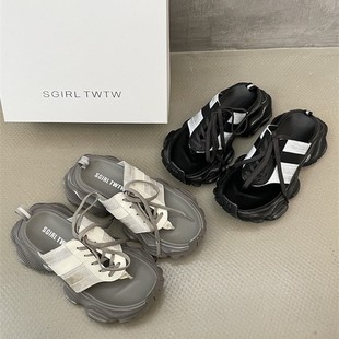 沙滩厚底拖鞋