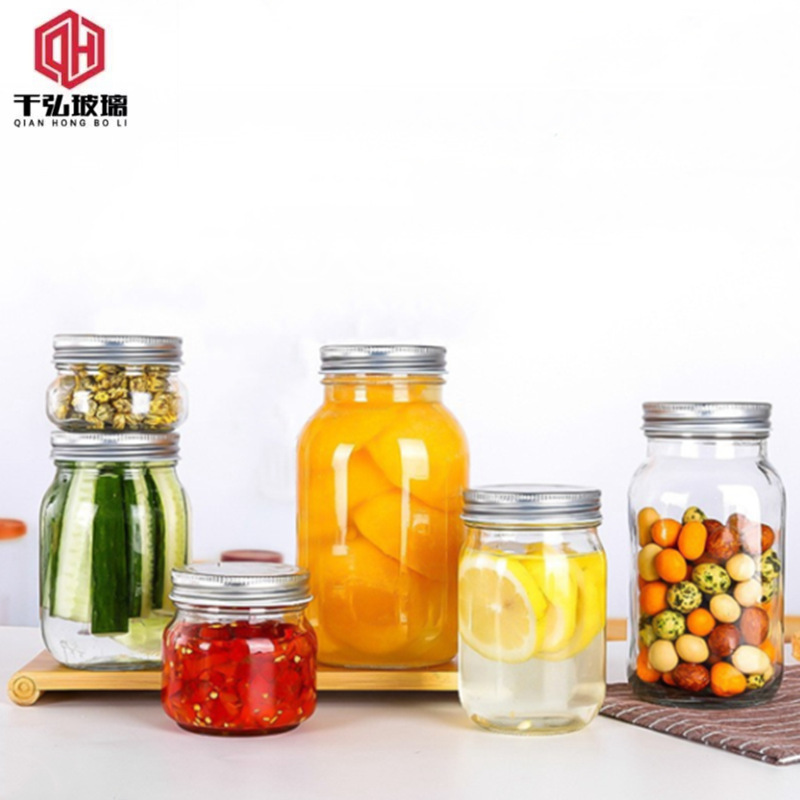 多种规格梅森罐密封水果沙拉罐果冻布丁罐储存瓶泡菜梅森罐跨境