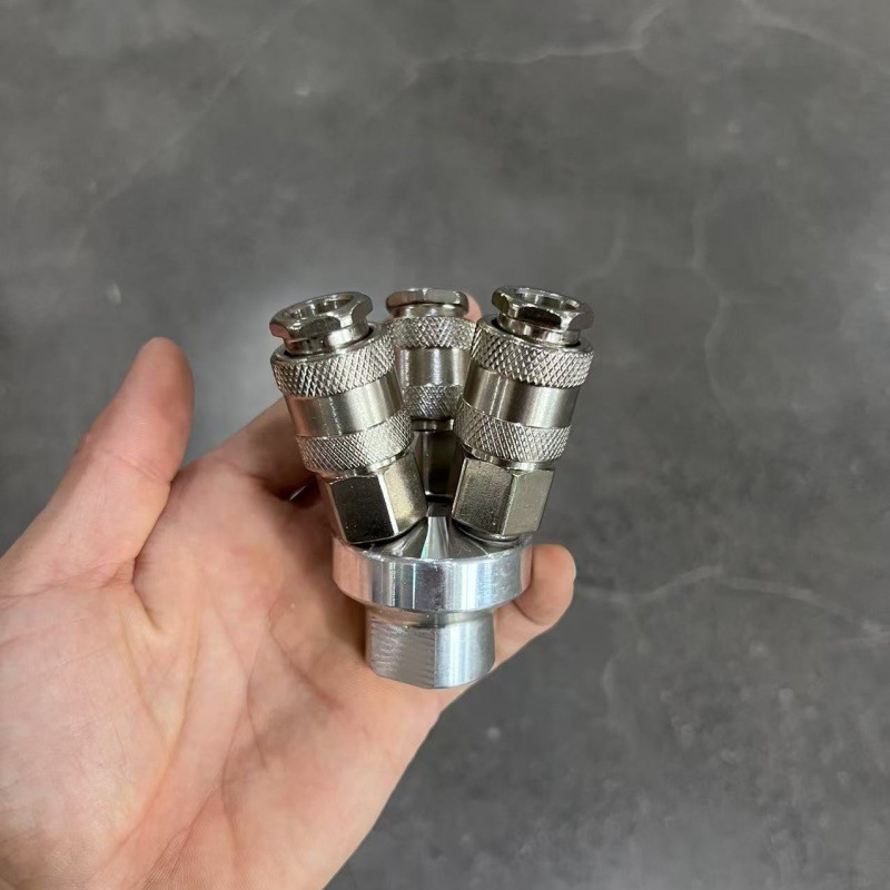 Круглый тройник «три в одном» с внутренним зубом G1/4