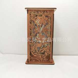 ����ľ�|ƴ�D��ƿ�Ҿ��b��λ��� Wooden Puzzle Flower Vase