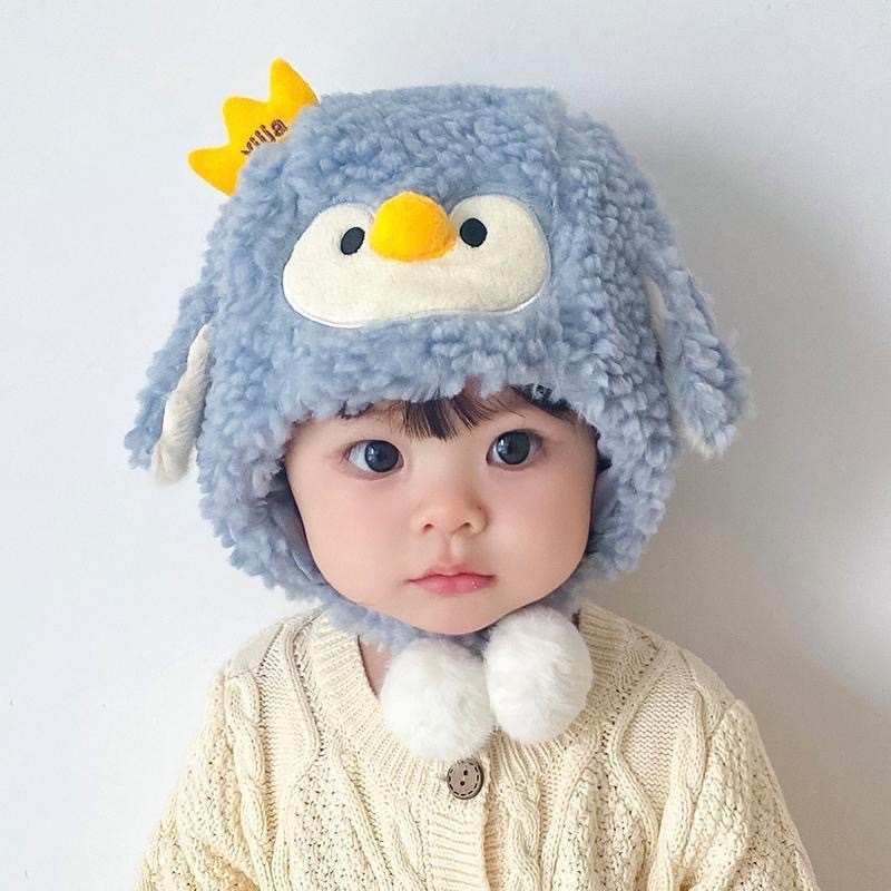 Sombreros de invierno para bebés, gorras de protección de orejas, gorras de peluche para bebés, niñas y niñas, otoño y invierno, gorras de rayos