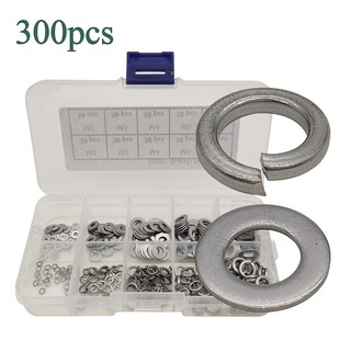 300pcs���b 304���P�ƽ�|+���|�M�����b M2-M6 ���Ӊ|Ƭ