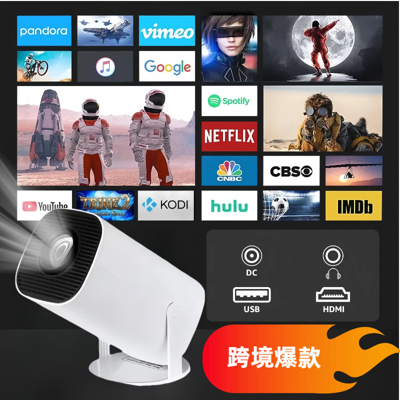 Cross-border home HD projector Bluetooth portable mini 4K micro mobile phone Y5S home theater projector