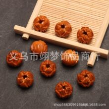 【天然桃木莲花】手工diy饰品配件搭配佛珠手串隔珠吊坠饰品