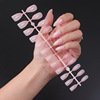 Almond nail stickers for manicure, fake nails