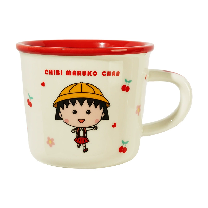 Кружка Chibi Maruko-chan, симпатичная кружка для девочек для домашнего завтрака, офисный милый подарок, керамическая кружка