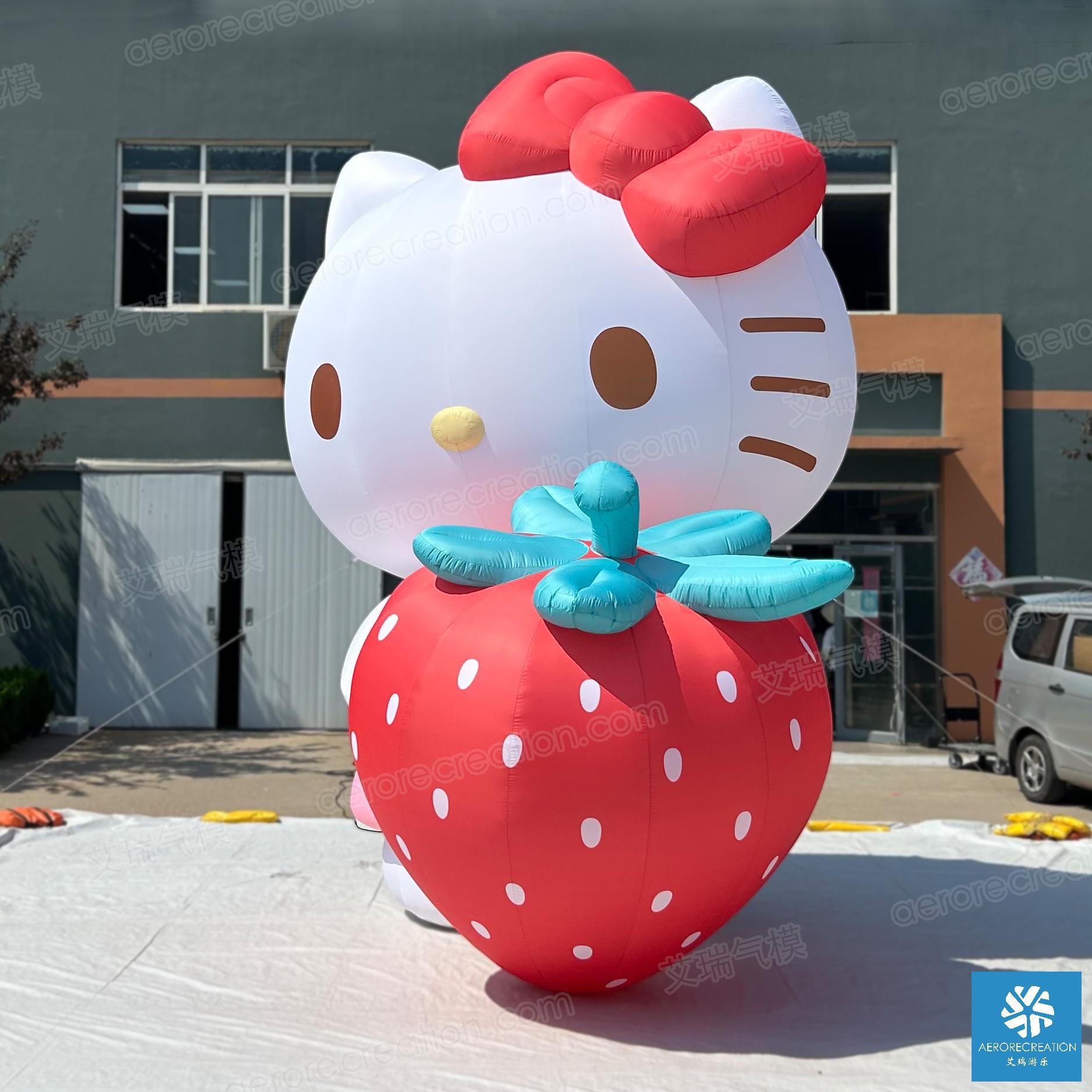 【厂家直销  批量发货】高5m hello kitty草莓花园  可爱卡通气模