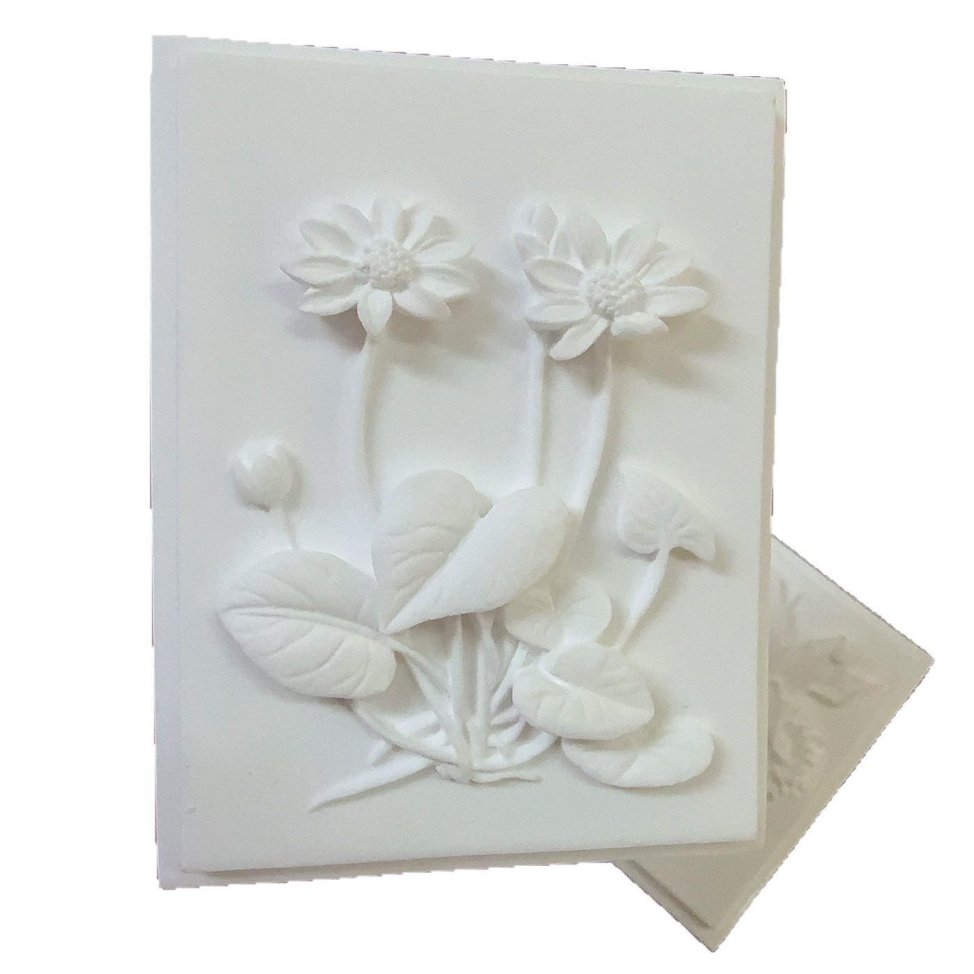 Adorno de Yeso en Relieve Floral DIY para Pintar y Decoración